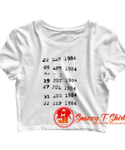 Stamped Library Card Crop Top Shirt