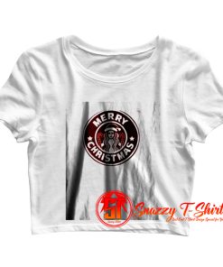 Star Bucks Marry Christmas Crop Top Shirt