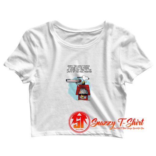 Star Trek Snoopy And Woodstock Crop Top Shirt