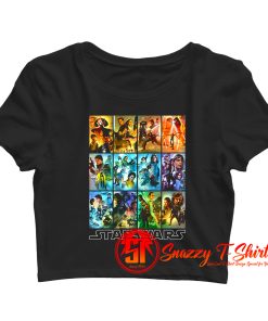Star Wars Celebration Mural Art Panels Crop Top Shirt