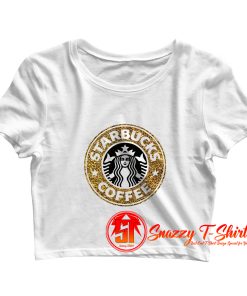 Starbucks Glitter Crop Top Shirt