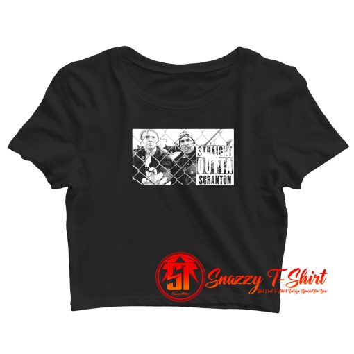 Straight Outta Scranton The Office Michael Scott Dwight Schrute Crop Top Shirt
