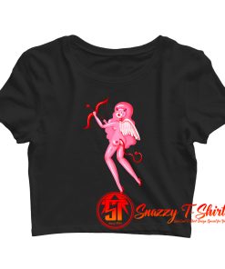 Stupid Cupid Black Crop Top Shirt