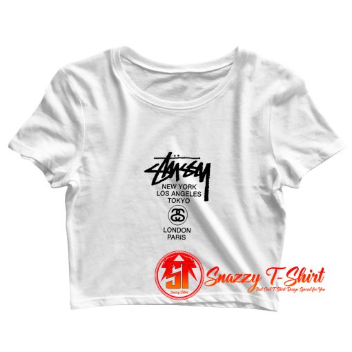 Stussy World Tour Crop Top Shirt