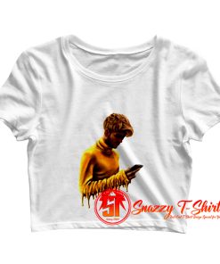 Stylized lil peep drawing Crop Top Shirt