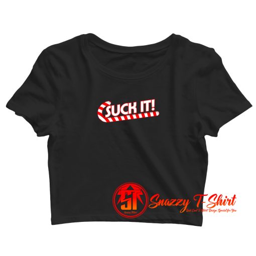 Suck it Candy Cane Crop Top Shirt