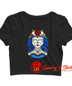 Sugar Skull Dia De Muertos Crop Top Shirt