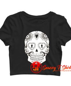 Sugar Skull dolman vintage Crop Top Shirt