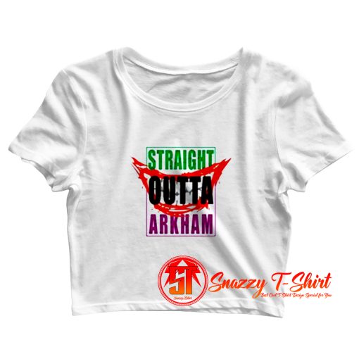 Suicide Squad Joker Straight Outta Arkham Crop Top Shirt