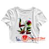 Sunflower Weed Marijuana Crop Top Shirt