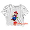 Super Mario Smoking Crop Top Shirt