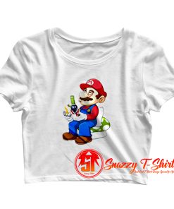 Super Mario Smoking Crop Top Shirt