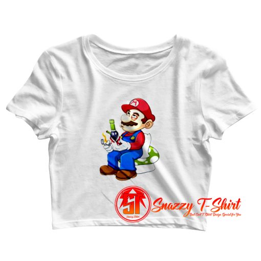 Super Mario Smoking Crop Top Shirt