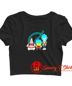 Super Saiyan SpongeBob Patrick Funny Crop Top Shirt