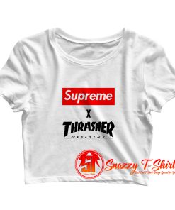 Supreme Thrasher Collabse Graphic Crop Top Shirt