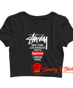Supreme x Stussy Collab Crop Top Shirt