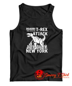 T Rex Attacks New York Tank Top