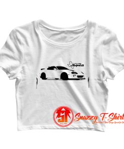 Texas Supras White Cartoon Crop Top Shirt