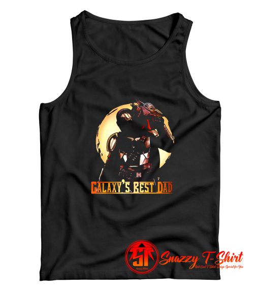 The Mandalorian Galaxys best dad baby Yoda Tank Top