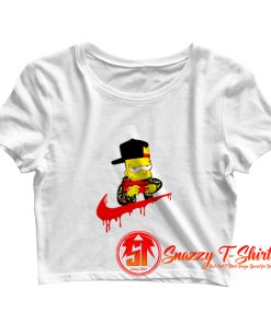 The Simpsons Bart Jordan Swoosh Crop Top Shirt