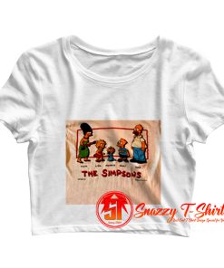 The Simpsons Family Mom Lisa maggie Bart Dad Crop Top Shirt