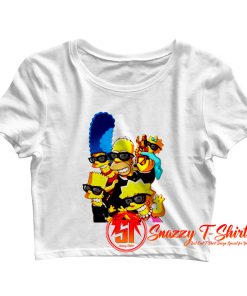 The Simpsons family Crop Top Shirt