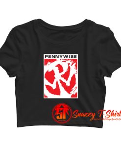 These Stock Vintage 90s Pennywise Punk Hardcore Crop Top Shirt