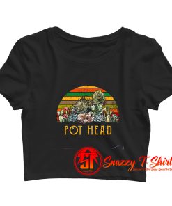 Vintage Pod Head Succulent Crop Top Shirt