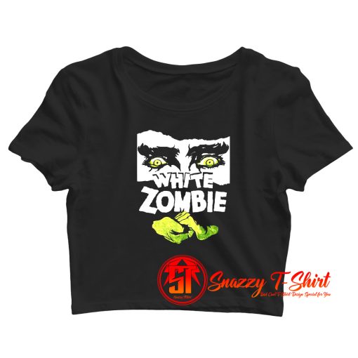 White Zombie Crop Top Shirt