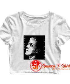 lil peep black and white Crop Top Shirt