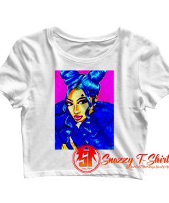 marker art of meg thee stallion Crop Top Shirt