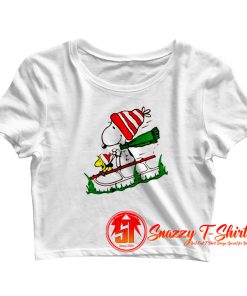 snoopy enjoy Crop Top Shirt
