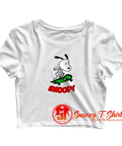 snoopy skating Crop Top Shirt