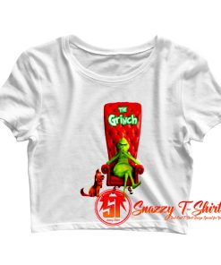 the grinch n dog Crop Top Shirt